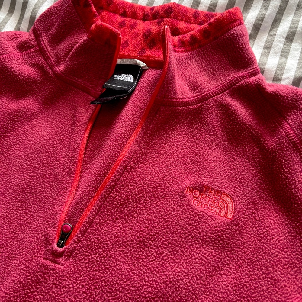 The North Face Burgundy Pullover 1/4 Zip Fleece